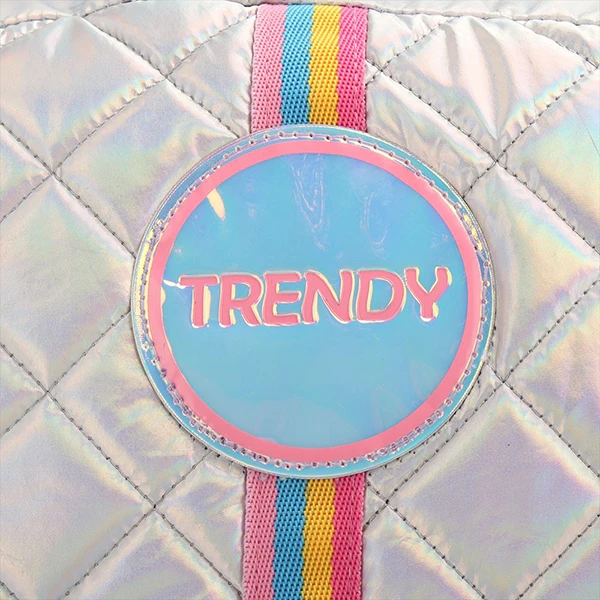 MOCHILA CARRO TRENDY 28032 PLATEADO CON LILA - Imagen 7