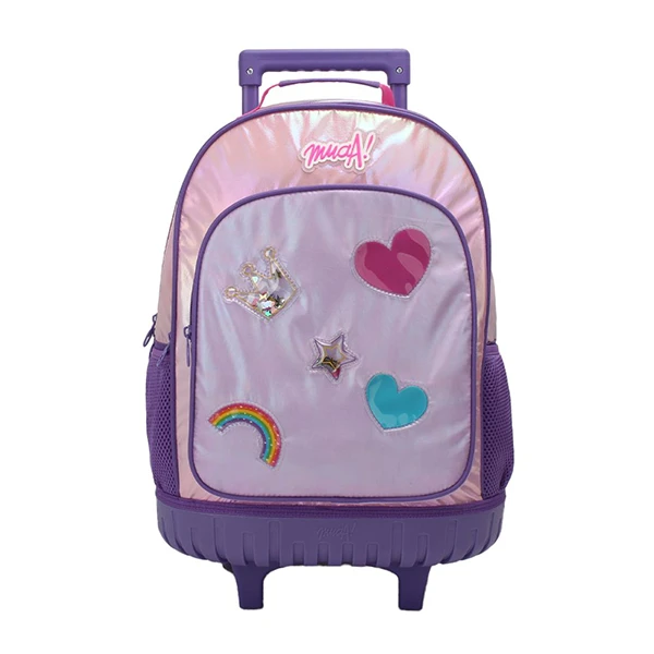 MOCHILA CARRO MUAA 28057 VIOLETA CON ROSA - Imagen 2
