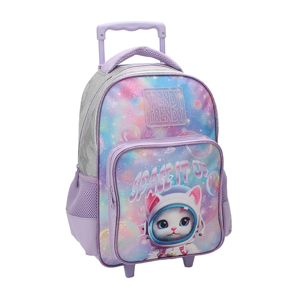 SET MOCHILA CARRO Y CARTU TRENDY 28087 LILA