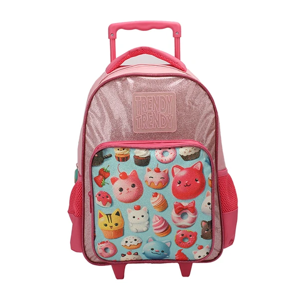 SET MOCHILA CARRO Y CARTU TRENDY 28088 FUCCIA - Imagen 2