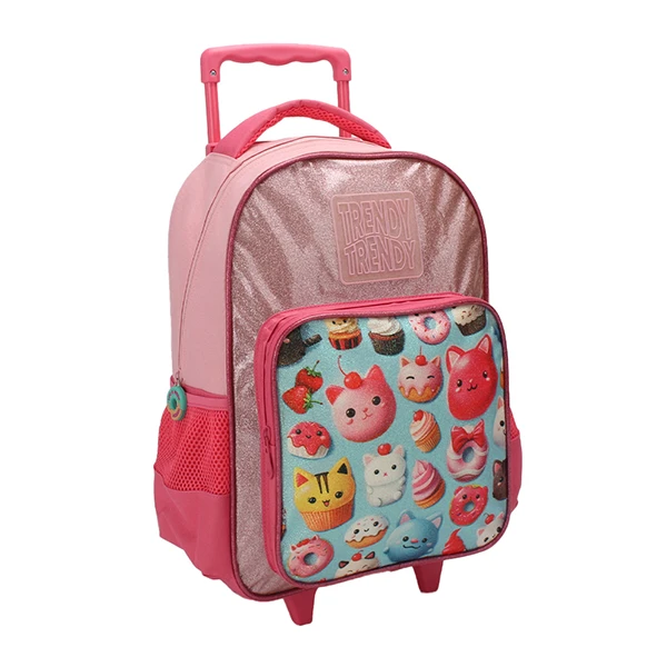 SET MOCHILA CARRO Y CARTU TRENDY 28088 FUCCIA - Imagen 4