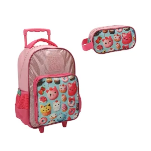 SET MOCHILA CARRO Y CARTU TRENDY 28088 FUCCIA